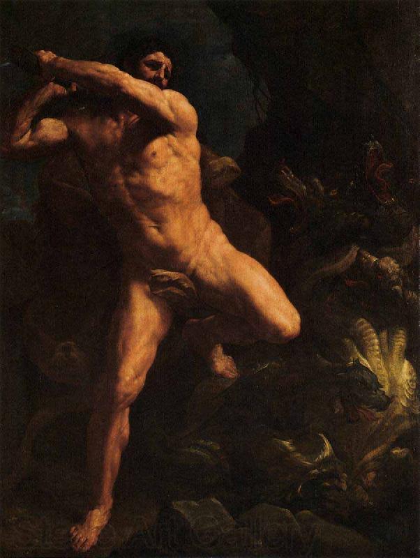 Guido Reni Hercules Vanquishing the Hydra of Lerma Norge oil painting art